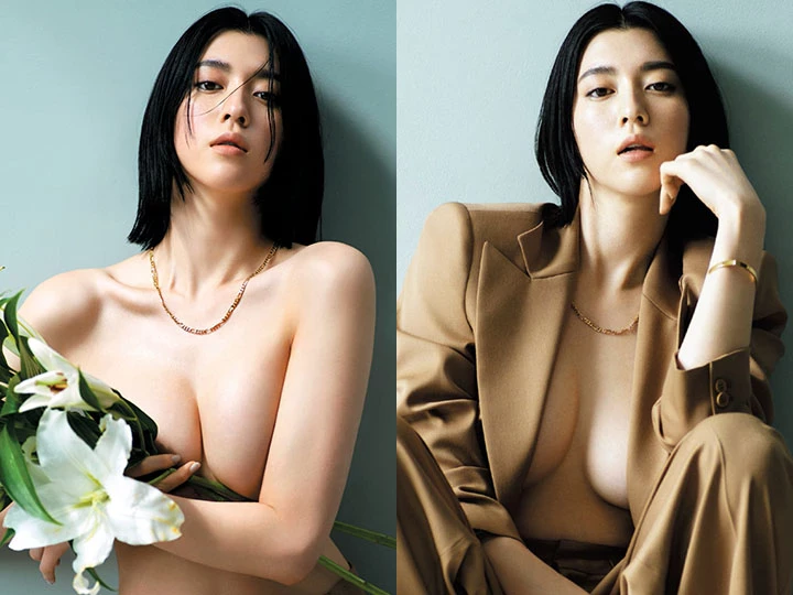 三吉彩花极限突破！为杂志美乳特集半裸中空性感照连发