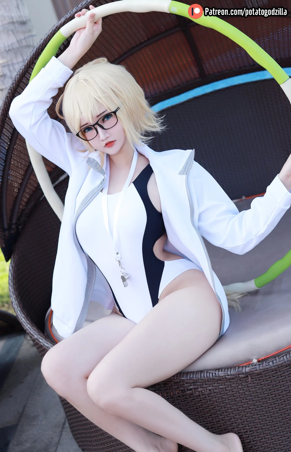 Potato Godzilla Cosplay Jeanne d』Arc Swimsuit